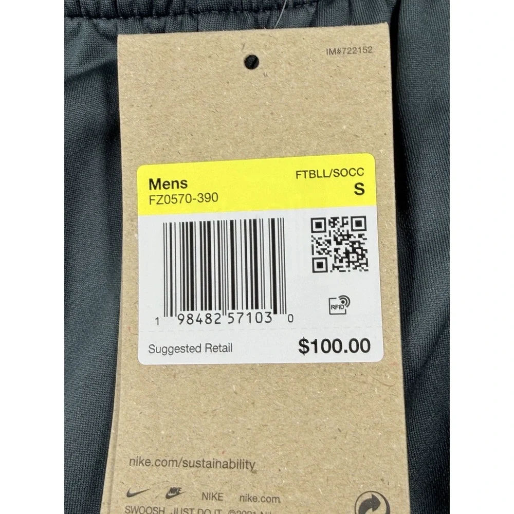 Nike Strike Therma-FIT Slim Fit Soccer Pants Men's Small Green FZ0570-390 $100